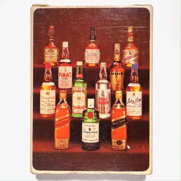 Somerset playing cards liquor bottles alcohol vintage retro bar man cave games - Picture 2 of 6